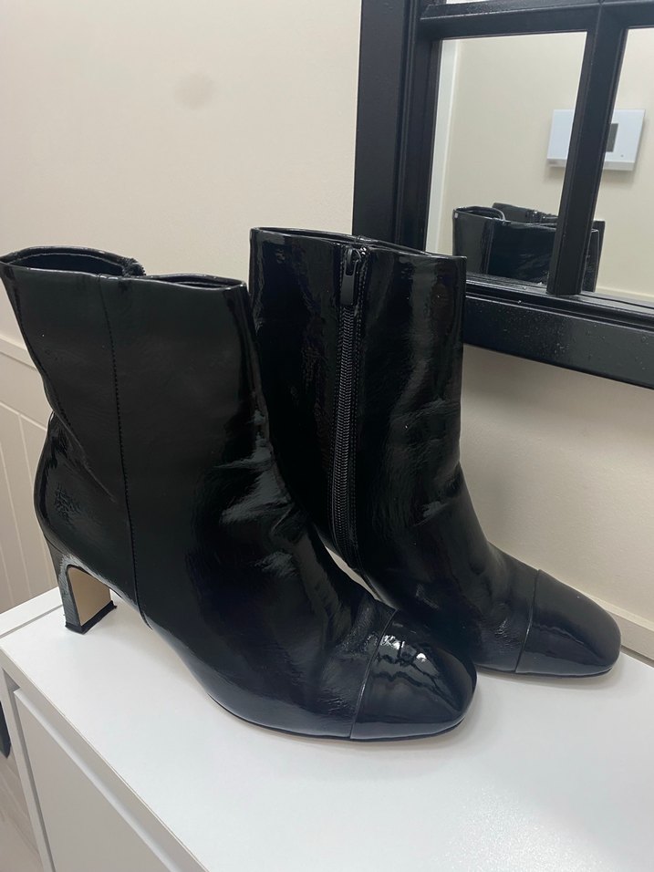 Siyah rugan Stiletto Topuklu Bot nine west marka - Görsel 3