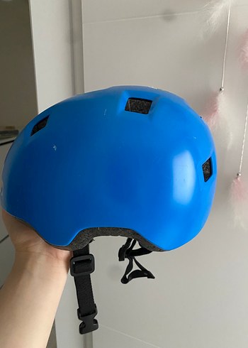 Mavi Biker Kask Velcro Bantlı - Görsel 3