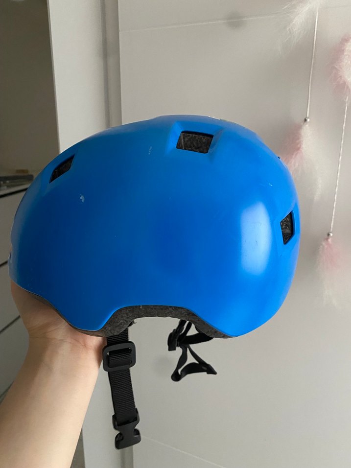 Mavi Biker Kask Velcro Bantlı - Görsel 3