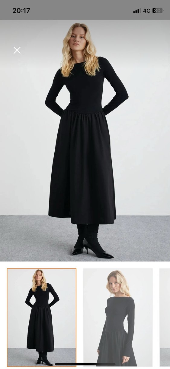 Siyah badili elbise - Görsel 3