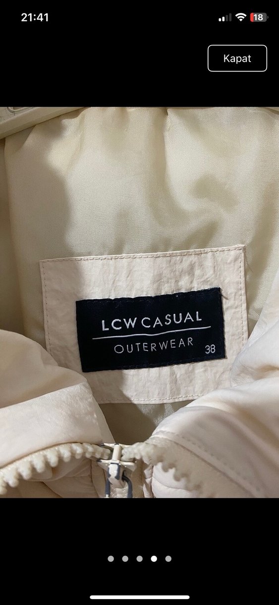 Bej Kadın Puff Mont Yüksek Yakalı - Görsel 4