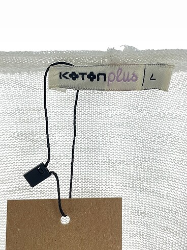 l Beden beyaz Renk Koton Hırka %70 İndirimli.