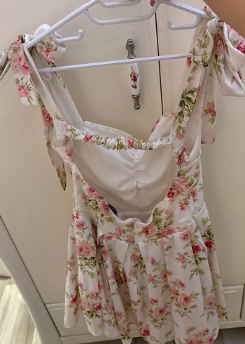 Diğer Beyaz Çiçekli Vintage Holly Lolly Midi Elbise