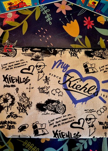 Kiehls Renkli Baskılı Fermuarlı Kadın Makyaj Çantası - Görsel 3