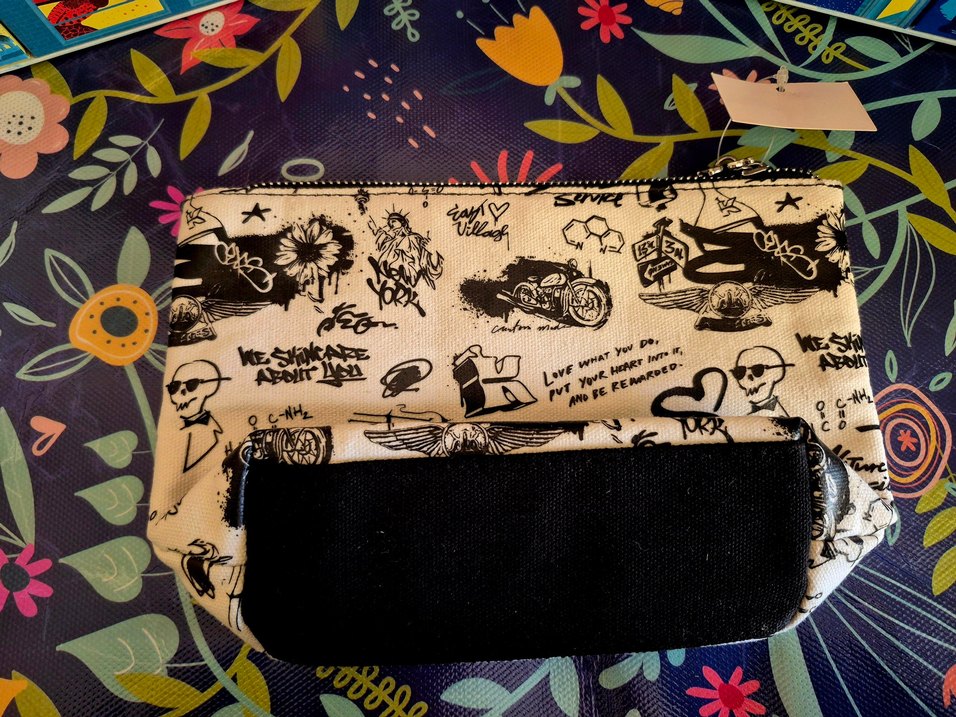 Kiehls Renkli Baskılı Fermuarlı Kadın Makyaj Çantası - Görsel 4