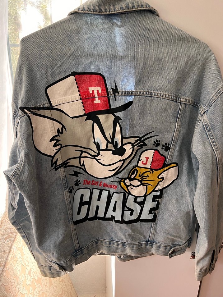 Gri Nakışlı Kadın Kot Ceket - Görsel 3