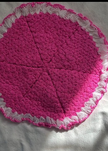 El emeği Pembe Çiçek Desenli Banyo lifi - Görsel 2