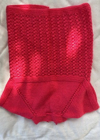 Kız Çocuk pembe  Örgü Kolsuz Hırka - Görsel 2