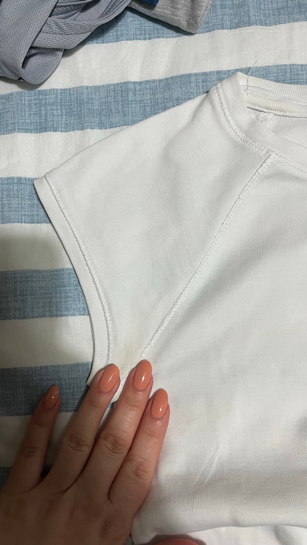 Beyaz Pamuklu Kısa Kollu Hamile Tişörtü - Görsel 3