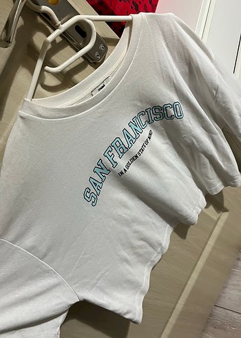 Beyaz Baskılı Pamuklu Tişörtü - Görsel 3