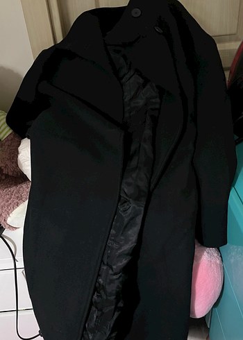 Zara Siyah Midi Kadın Kaban - Görsel 3