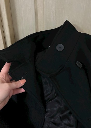 Zara Siyah Midi Kadın Kaban - Görsel 2