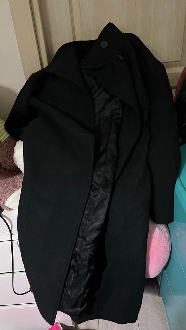 Zara Siyah Midi Kadın Kaban - Görsel 3