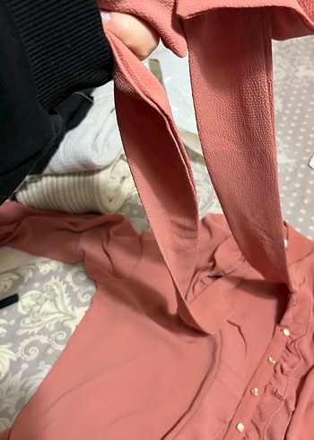 Pembe Midi Kadın Gömlek - Görsel 2