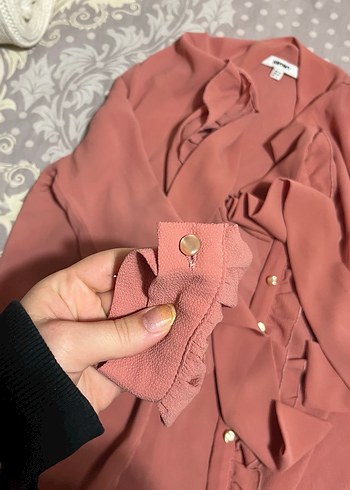 Pembe Midi Kadın Gömlek - Görsel 3