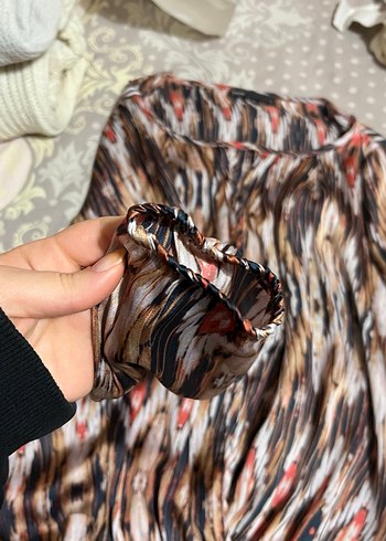 Piliseli, Bağlamalı Çok Renkli Kadın Bluz - Görsel 2