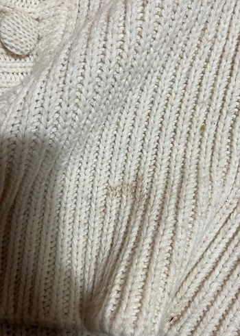 Kısa Beyaz Kadın Boğazlı Triko Kazak - Görsel 4