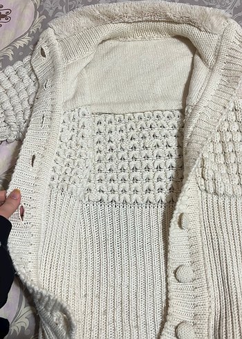 Kısa Beyaz Kadın Boğazlı Triko Kazak - Görsel 2