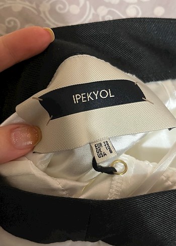 Kadın Beyaz Fırfırlı Mini Etek - Görsel 2