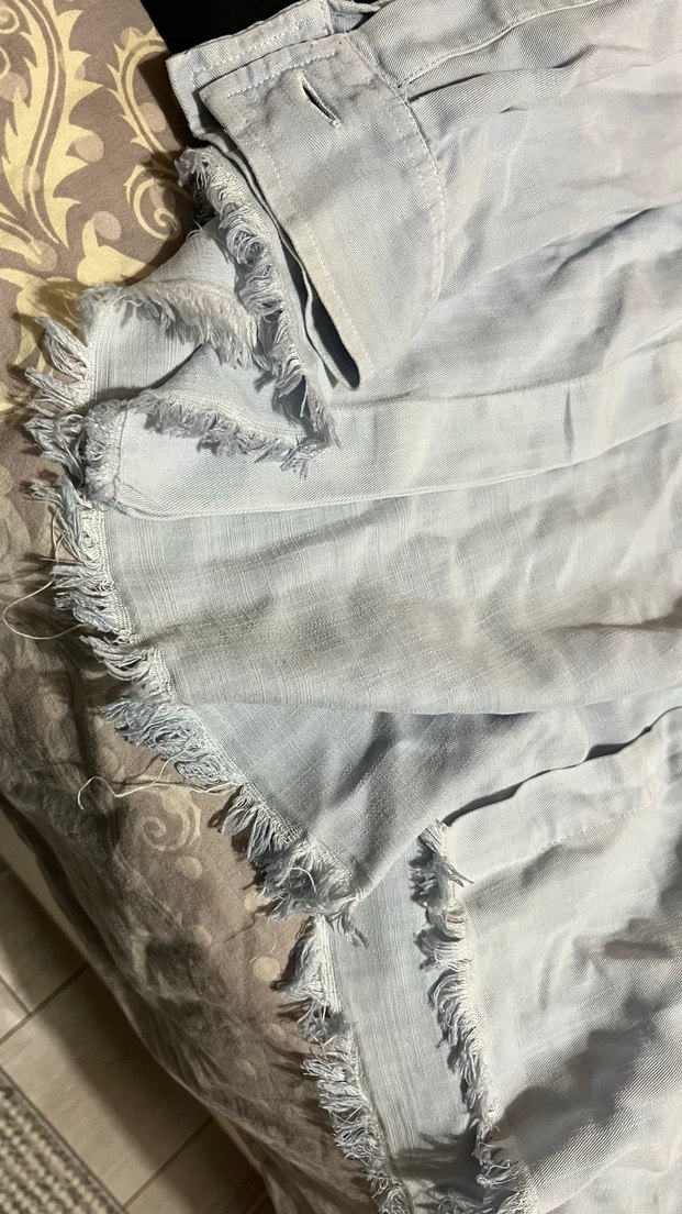 Gri Keten Kadın Gömlek Düğmeli - Görsel 2