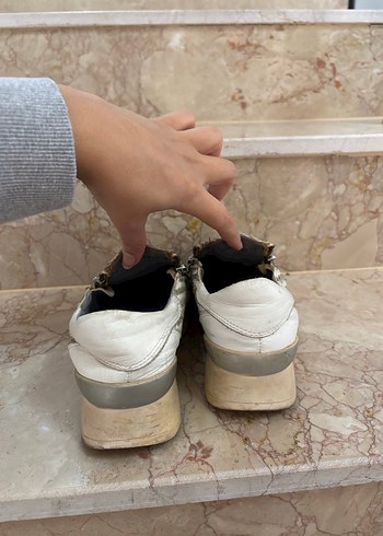 Yılan Desenli Fermuarlı Dolgu Topuk Espadril - Görsel 3