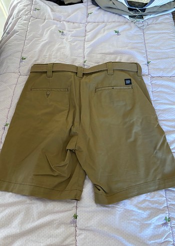 Kemerli Bej Erkek Mini Şort - Görsel 4