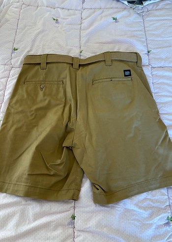 Kemerli Bej Erkek Mini Şort - Görsel 3