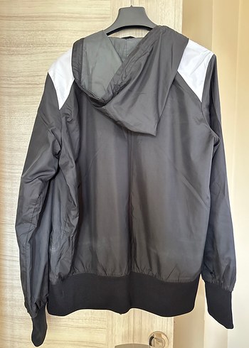 Gri Kapüşonlu Erkek Spor Yağmurluk - Görsel 6