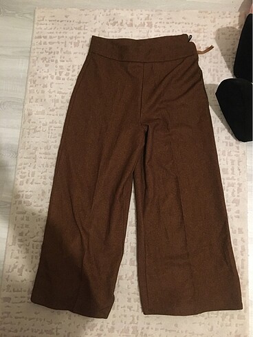 Vintage kırçıllı kumaş bol pantalon