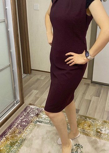 Chima Sikligin Simgesi Bordo Kalem Elbise