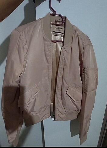 pull and bear pudra rengi bomber ceket