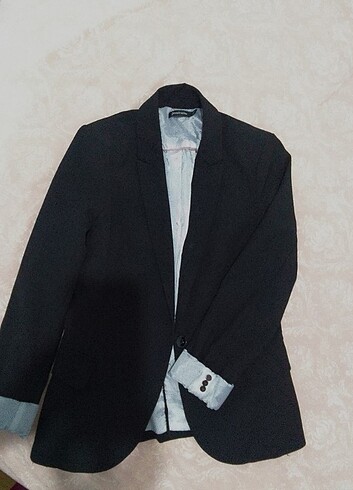 stradivarius blazer ceket ve beyaz badi