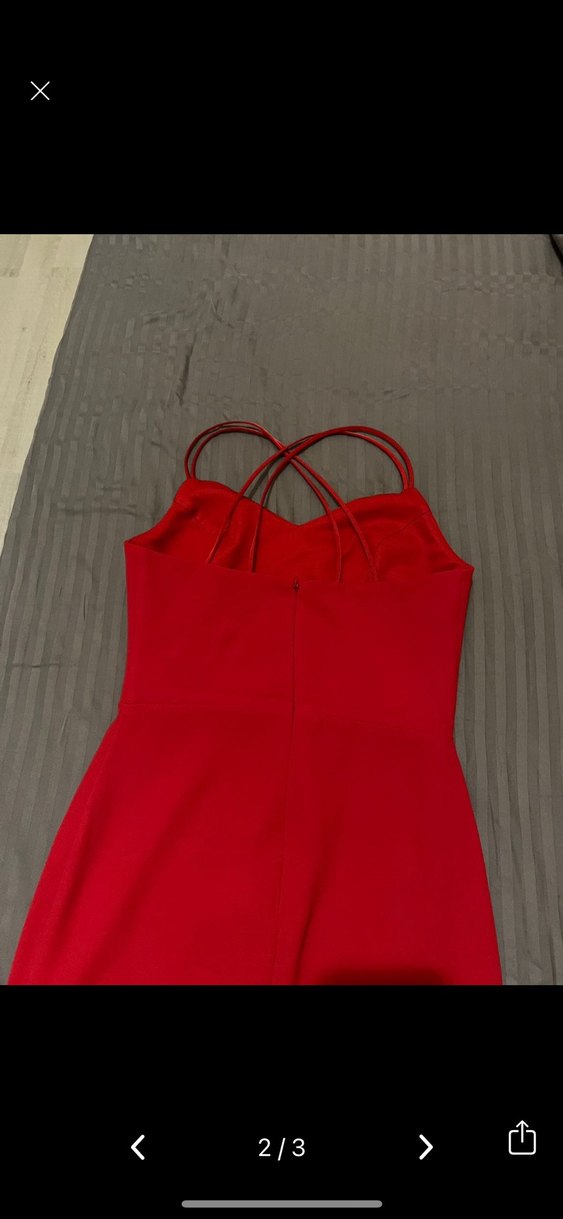 Kırmızı Mini Elbise - Görsel 2