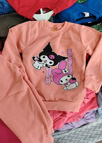 Kız Çocuk kromi Baskılı Sweat Takım - Görsel 3