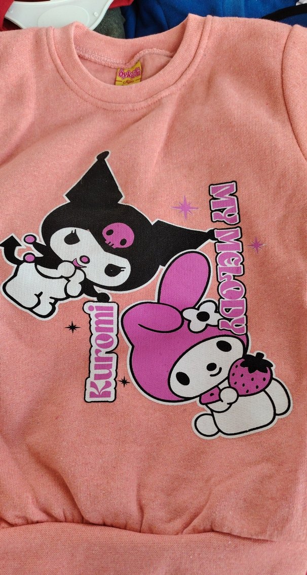 Kız Çocuk kromi Baskılı Sweat Takım - Görsel 2