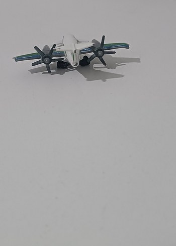 Beyaz Gri Mini Uçak Figürü - Görsel 3