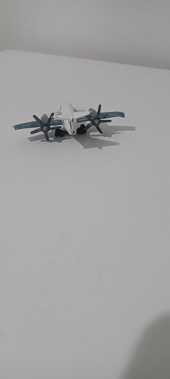 Beyaz Gri Mini Uçak Figürü - Görsel 3