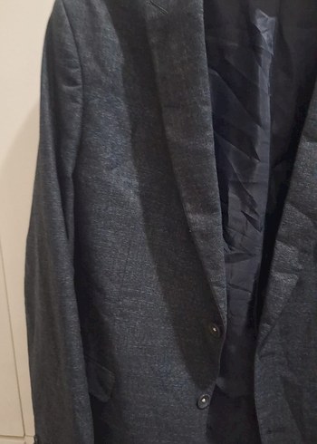 Düğmeli Gri Erkek Takım Ceketi - Görsel 5