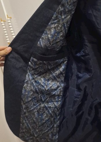 Düğmeli Gri Erkek Takım Ceketi - Görsel 6