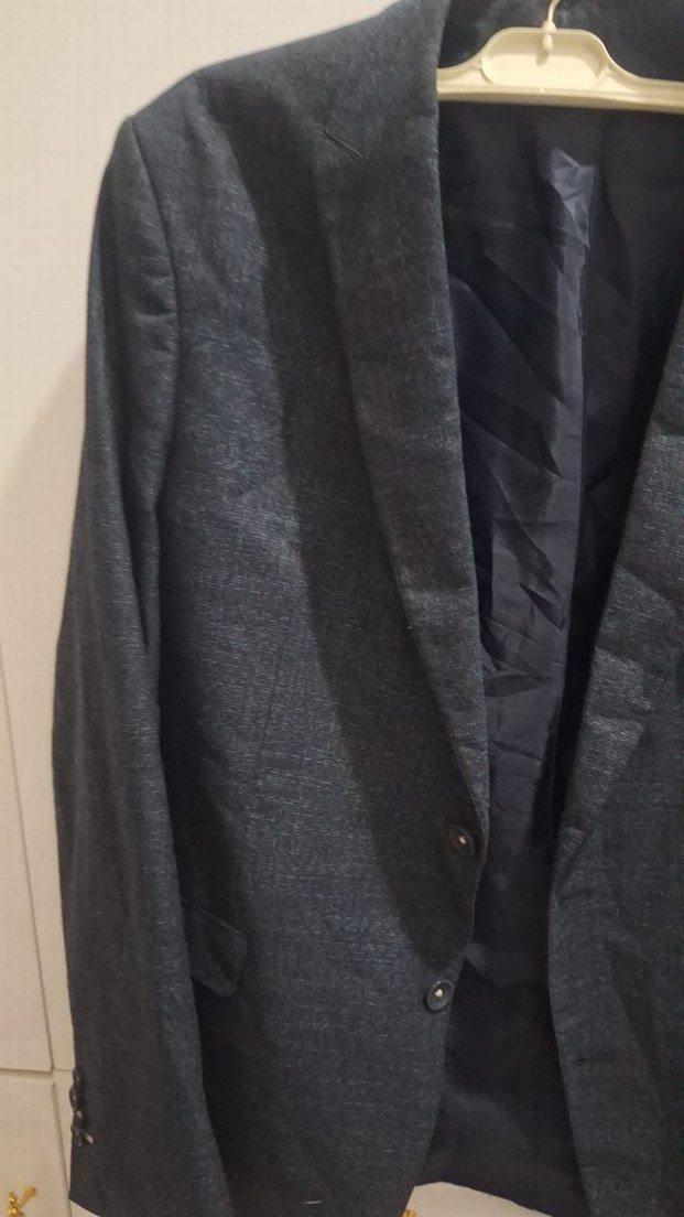 Düğmeli Gri Erkek Takım Ceketi - Görsel 5
