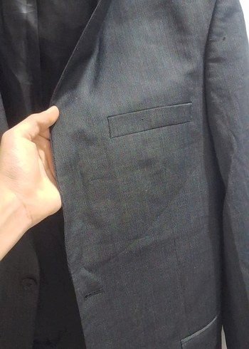 Erkek Siyah Düğmeli Takım Elbise Ceketi - Görsel 3