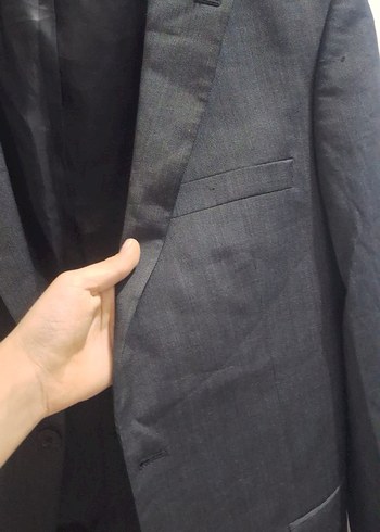 Erkek Siyah Düğmeli Takım Elbise Ceketi - Görsel 2