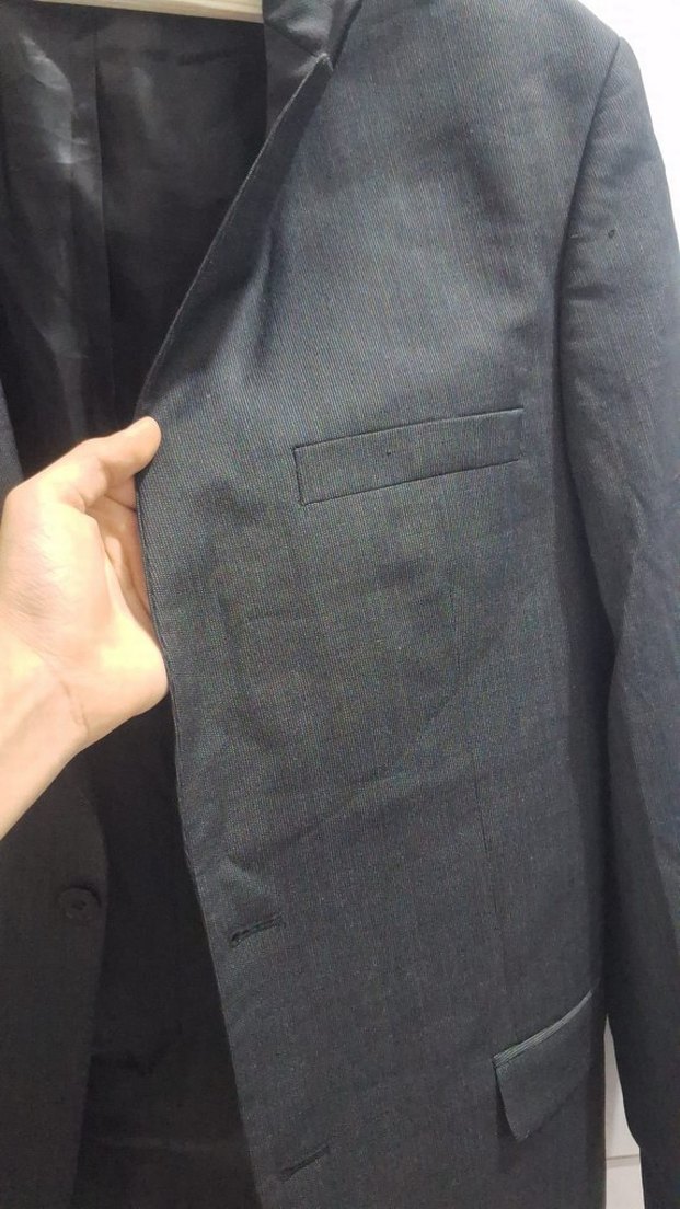 Erkek Siyah Düğmeli Takım Elbise Ceketi - Görsel 3