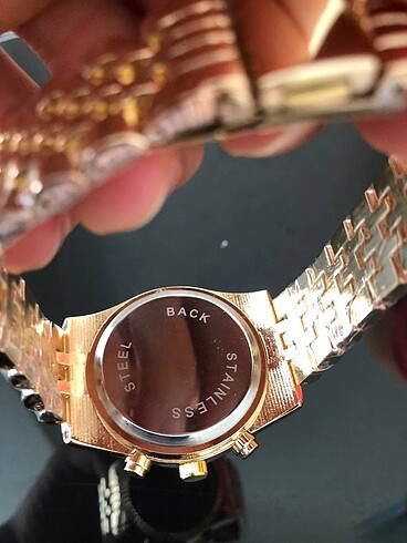 Beden altın Renk Rolex çelik kordon Kadın Saati