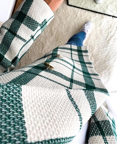 Diğer Ekose desen tüvit blazer ceket