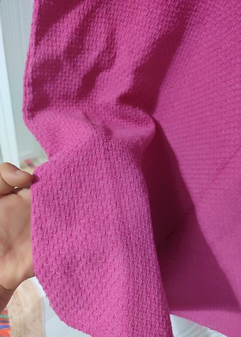 Diğer Pembe V Yakalı Uzun Kolsuz Triko Elbise
