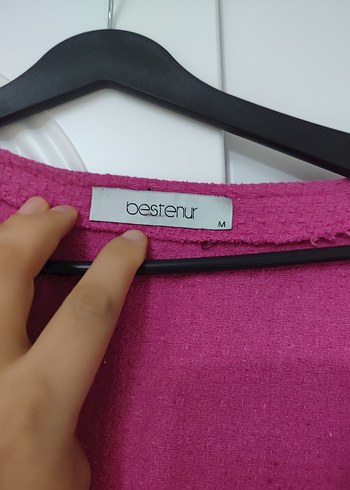 m Beden Pembe V Yakalı Uzun Kolsuz Triko Elbise