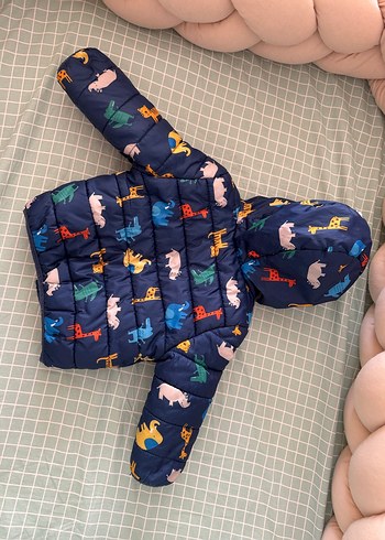 Fermuarlı Çok Renkli Desenli Köpek Montu - Görsel 6