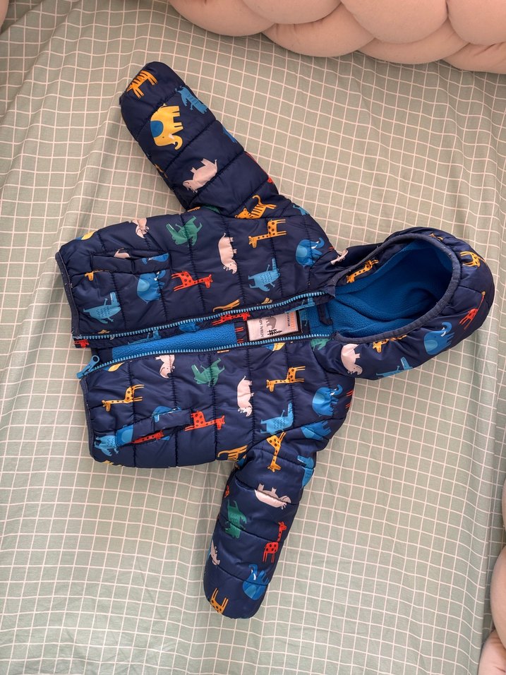 Fermuarlı Çok Renkli Desenli Köpek Montu - Görsel 5