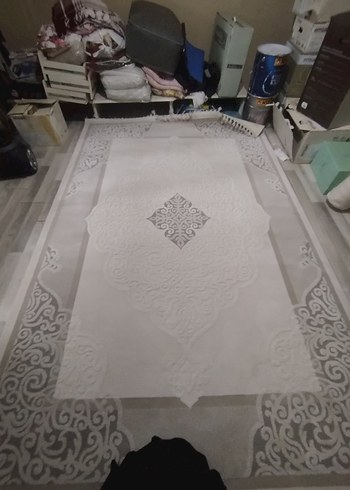 6metre sanat halı Gri - Görsel 3